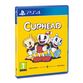 Cuphead Limited Edition for PlayStation 4 features a vibrant yellow cover with Cuphead, Mugman, and Ms. Chalice, showcasing their cartoonish designs and playful expressions.