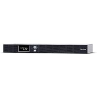 Black CyberPower OR600ERM1U UPS with LCD display, vented front panel, and slim rack-mount design.
