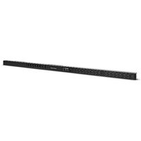 Black CyberPower PDU81405 with 24 AC outlets, 0U vertical mount, sleek design, and digital display.