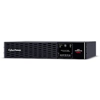 Black CyberPower PR3000ERT2U UPS with LCD display and vented front panel, 2U rackmount design.