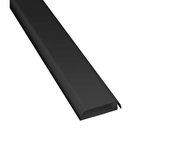 Black D-LINE TV drop trunking, measuring 60 x 15 mm and 760 mm long, features a smooth, durable plastic design for cable management.