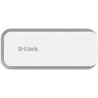 White rectangular D-Link 5G NR USB adapter with rounded edges and gray trim.