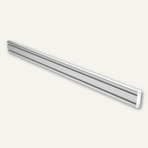 Sleek silver aluminum Dataflex Viewlite Toolbar - Wall 712, featuring a minimalist design with two parallel grooves for mounting accessories.