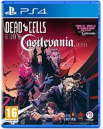 Dead Cells: Return to Castlevania Edition for PlayStation 4 features a vibrant cover with dark red and black artwork, showcasing characters in a gothic style and the game's title prominently displayed.