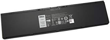Black Dell 0D47W laptop battery with a rectangular shape, featuring labels and symbols indicating specifications and safety certifications.