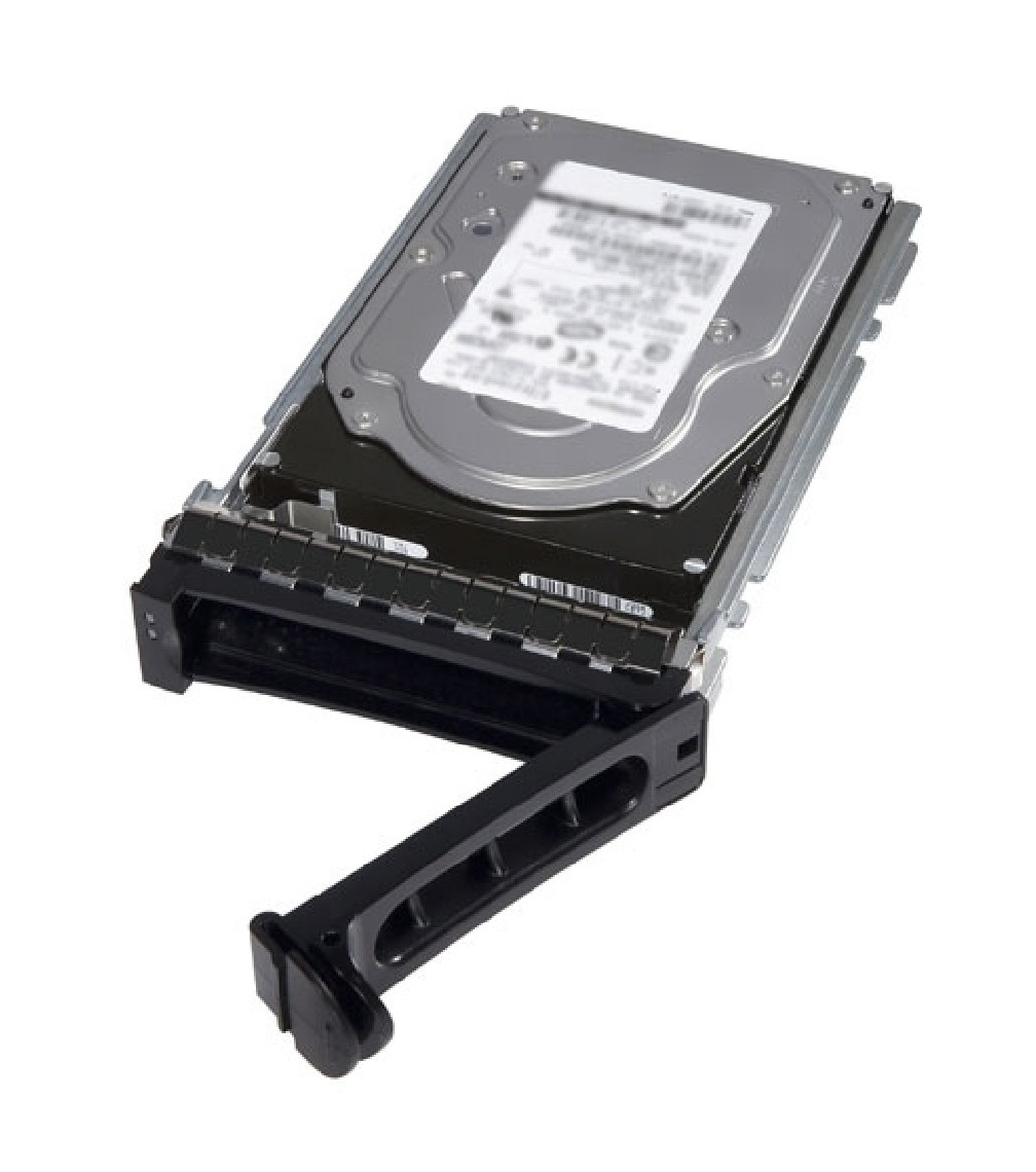 Dell 400-ATKN internal hard drive with a 4 TB capacity, 7200 RPM speed, featuring a silver metal casing and a black plastic mounting bracket for easy installation.