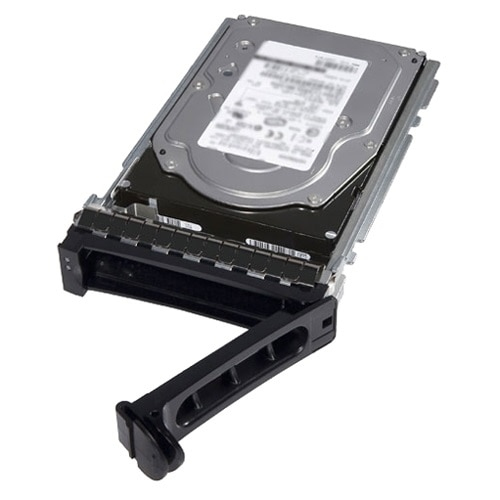Dell 400-AVHG internal hard drive with a sleek silver metal casing, featuring a black plastic handle and label, offering 2.4 TB capacity and 10,000 RPM speed in a 2.5" SAS format.