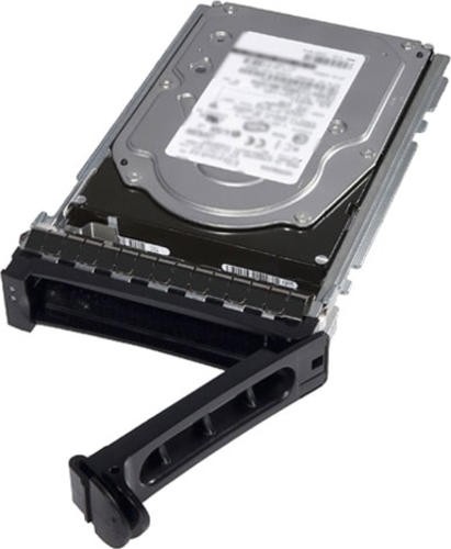 Dell 401-ABHQ internal hard drive featuring a silver metal casing, 2.4 TB capacity, 10,000 RPM speed, and a black plastic mounting bracket for easy installation.