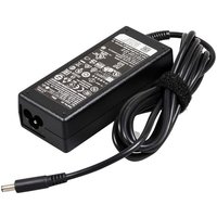 Black Dell 43NY4 power adapter with 65W capacity, rectangular shape, attached cable, and connector plug.