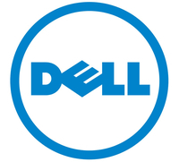 Black power adapter with a sleek design, featuring the Dell logo prominently, designed for indoor use with a power output of 45W.