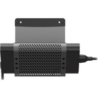 Black Dell 575-BCHI mounting kit with perforated metal design and wall bracket.