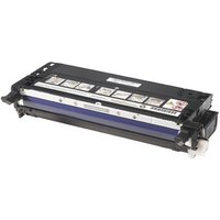 Black Dell 593-10170 toner cartridge with labels, rectangular shape, compatible with Dell 3110, yields 8K pages.