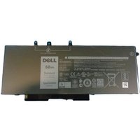 Black Dell 5YHR4 laptop battery with white text and symbols, rectangular shape, multiple connectors on top edge.