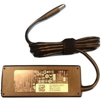 Black Dell 6GYVK power adapter with attached cord, rectangular shape, and label with specifications.