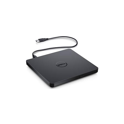 Black DELL 784-BBBI Optical Disc Drive DVDRW with a sleek design and a USB cable attached, suitable for reading and writing DVDs and CDs.