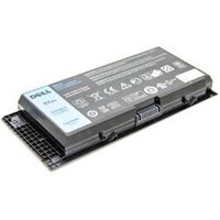 Black Dell Latitude E7250 laptop battery with label, connector port, and safety icons.