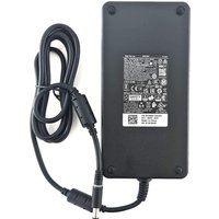 Black Dell AC power adapter 19.5V 12.3A 240W with attached power cable and detailed label on top.
