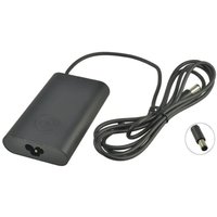 Black Dell AC power adapter 19.5V 3.34A 65W with attached power cable and round connector.
