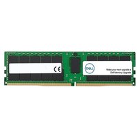 Green Dell DDR4 32 GB memory module with black chips and 288-pin gold connectors