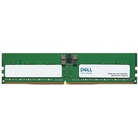 Green Dell memory module 16 GB DDR5 288-pin DIMM with white labels and gold connectors.