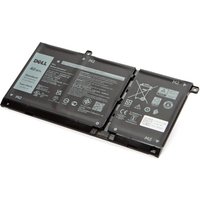 Black Dell CF5RH laptop battery with printed specifications and connector ports.