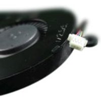 Black Dell CPU cooling fan with circular blades and white connector plug.