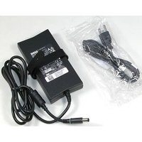 Black Dell JU012 power adapter/inverter 130W with attached cable and plug, includes separate power cord.