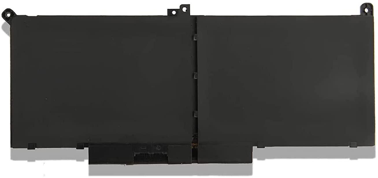 Black DELL Main Battery Pack with a capacity of 7.6V and 7600mAh, featuring a sleek design and multiple connection points for easy installation in compatible laptops.