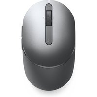 Gray Dell Mobile Pro Wireless Mouse with sleek design and scroll wheel.