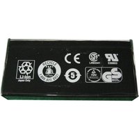 Black Dell NU209 laptop battery with certification logos and recycling symbol.