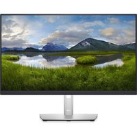 Dell P Series 24 USB-C Hub Monitor with slim bezels, silver stand, and vibrant landscape display.