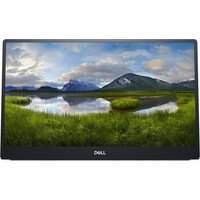 Dell P1424H 14" monitor, black frame, displaying a landscape with mountains and lake, 1920 x 1080 resolution.