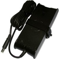 Black Dell PA-10 power adapter with single AC outlet and attached cable wrapped around the unit.