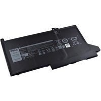 Black Dell PGFX4 notebook battery with white text and symbols on the surface.