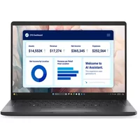 Grey Dell Pro 13 laptop with 13.3" Full HD+ display, sleek design, and Windows 11 interface on screen.