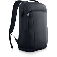 Black Dell Pro EcoLoop Slim Backpack with sleek design, padded straps, and multiple zippered compartments.
