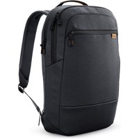 Black Dell Pro EcoLoop Slim Backpack with front zip pocket, padded straps, and top handle.