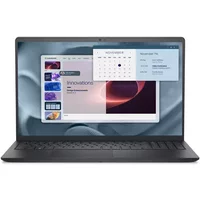 Black Dell Pro 15 laptop with 15.6" display, slim bezels, UK keyboard, running Windows 11, showing calendar app.