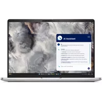 Silver Dell Pro 16 Plus laptop with 16-inch display, slim bezels, and Windows 11 interface on screen.