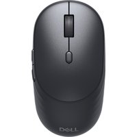 Black Dell Pro 7 MS726 wireless mouse with sleek design, central scroll wheel, and side buttons.