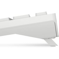 White Dell Pro Keyboard with elevated keys and adjustable stand, part of KM5221W UK QWERTY set.