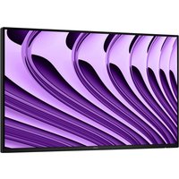 Dell Pro P2426HEWO 23.8" monitor, slim black bezel, displaying abstract purple wave design, 1920x1080 resolution.