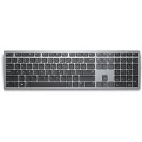 Dell Pro Plus Keyboard KB700, UK QWERTY layout, slim design, black keys with white lettering, silver frame.