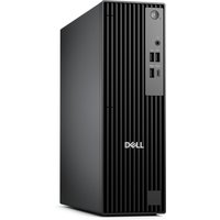 Black Dell Pro QCS1250 slim PC with vertical vents, Intel Core i5, 8GB RAM, 512GB SSD, Windows 11 Pro.