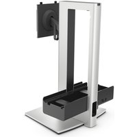 Black and silver Dell Pro Slim OSS25 desk stand with adjustable arm and cable management system.