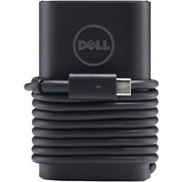 Black Dell TM7MV power adapter with coiled cable and USB-C connector, compact rectangular design.