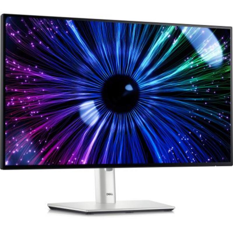 Dell UltraSharp U2424HE monitor features a sleek black and silver design, 23.8-inch Full HD LCD display with vibrant colors and a modern stand, ideal for professional use.