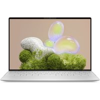 Silver Dell XPS 13 9350 laptop, sleek design, 13.4" Full HD+ display, thin bezels, UK keyboard layout.