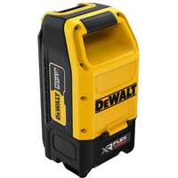 Yellow and black Dewalt Flexvolt to Powershift Adapter with handle and XR Flexvolt branding.
