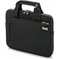 Black Dicota D31181 laptop sleeve case with dual zippers and front pocket, designed for 14.1" laptops.